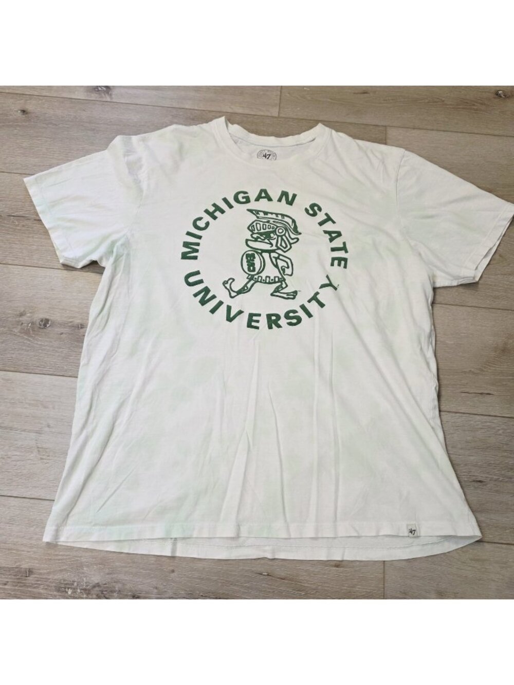 Michigan State Spartans MSU Short Sleeve Forty Seven Brand Cotton Shirt Sz XL